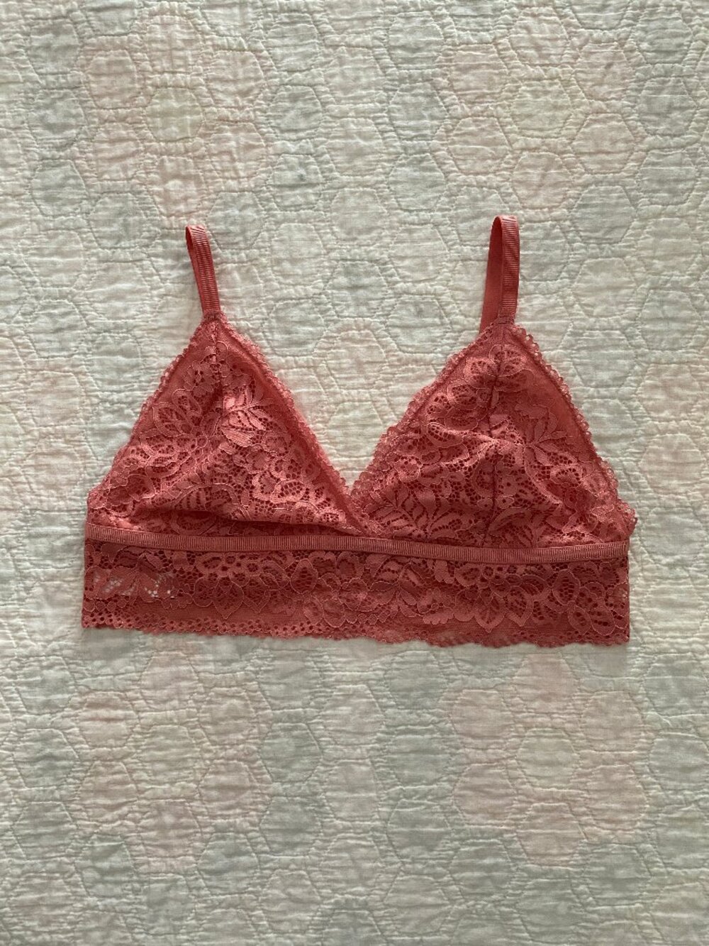 Adrienne Vittadini Studio - Lace Bralette Dusty Rose - Women's Size XL